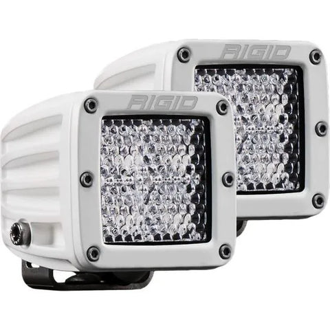 Rigid Industries D-Series Pro Hybrid Flood Diffused - Surface Mount - White - Pair