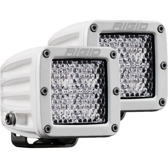 Rigid Industries D-Series Pro Hybrid Flood Diffused - Surface Mount - White - Pair