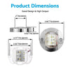 Walkway – White Stern Light 4x Round LED Marine Boat Cabin & Deck Courtesy Lights Suitable