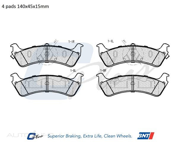C-Plus Brake Pads Rear Ford Expl Jeep - 7545ACP