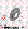 Zimmermann OE Coat Z Brake Rotor Single 260mm Rear