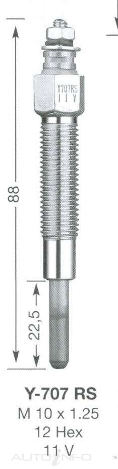 NGK Met Glow Plug 4937 - Y-707RS