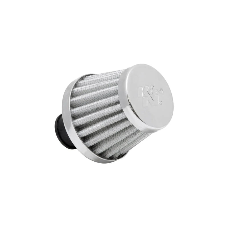 K&N Filters Multi Lingual Vent Air Filter - 0.375" ID x 2" OD x 1.75" H - Silver
