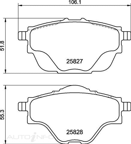 C-Plus Brake Pads Rear Citroen C4 13-On Peugeot - MDB3402