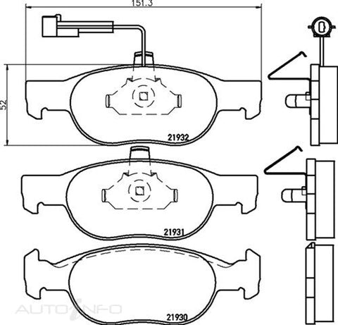 C-Plus Brake Pads Front Fiat Alfa Lac - MDB1733