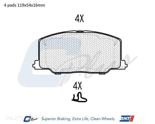 C-Plus Brake Pads Trstr Front Toyota Corona Cam - DB1129TP
