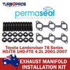 Toyota Landcruiser 78 Series 4.2L Permaseal Exhaust Manifold Stud&Gasket Kit