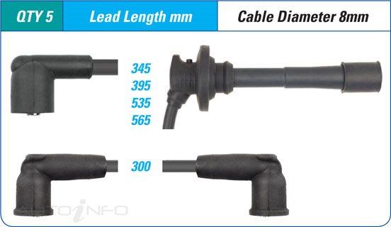 PAT Ignition Lead Set Toyota Corolla 89-On94 - ILS-096M