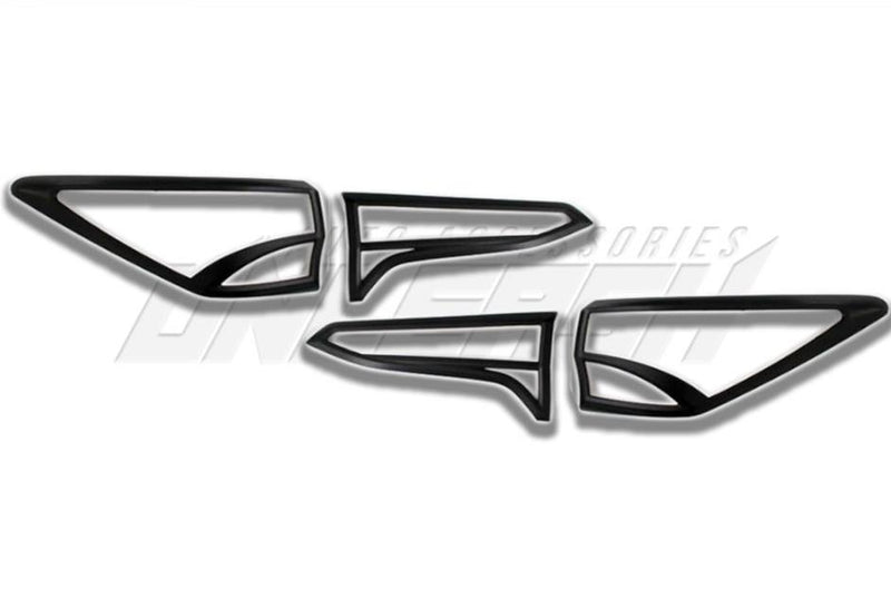Black Taillight Covers/Surrounds for Toyota Fortuner 2016-2021