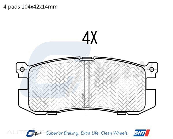 C-Plus Brake Pads Rear Ford Tel 88 Onwards - DB1115CP