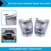 Clear Corner Indicator Blinker Park Lights (Pair) to suit Toyota Hilux — image 3