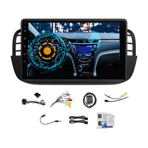Android 15 Car Stereo to suit Fiat 500 9-Inch HD Touch Screen CarPlay GPS — image 1