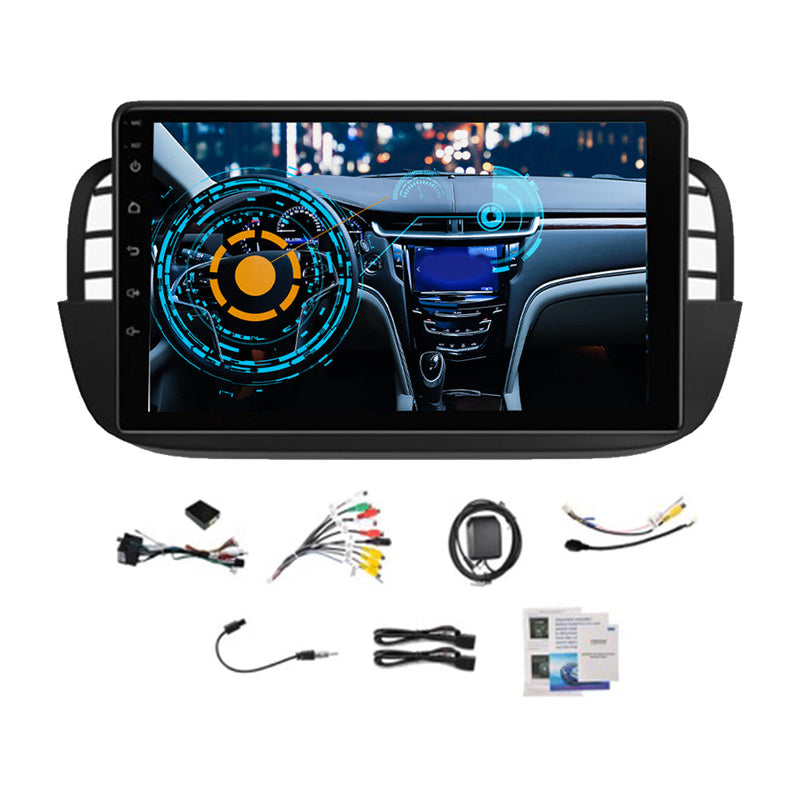Android 15 Car Stereo to suit Fiat 500 9-Inch HD Touch Screen CarPlay GPS — image 1
