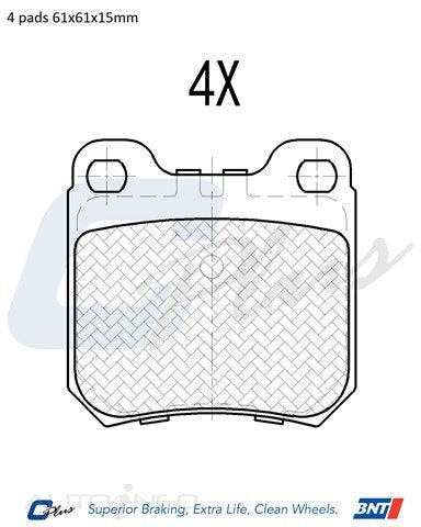 C-Plus Brake Pads Rear Holden Opel Vau - MDB1651