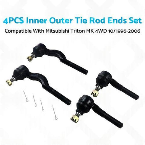 Inner & Outer Tie Rod End Kit to suit Mitsubishi Triton MK 4WD — image 1