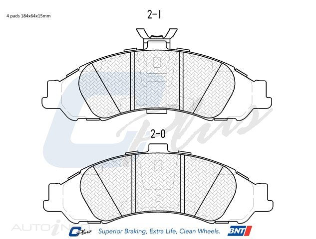 C-Plus Brake Pads Mplus Front Holden Commercial Vt-vz - DB1331CM