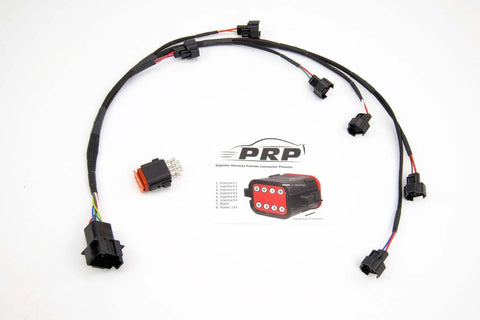 Platinum Racing Products Universal 6 Cylinder Injector Loom Suit Square Injectors - Quick Release Connector & Boot