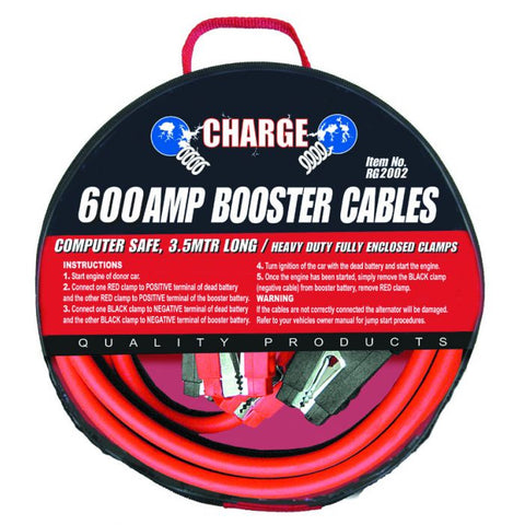Heavy Duty Jumper Cables - 600AMP (Computer Safe)
