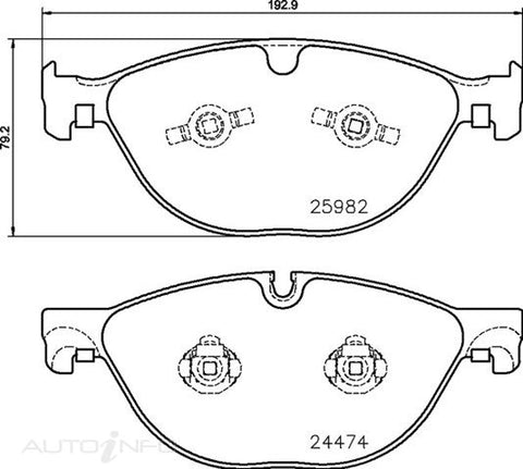 C-Plus Brake Pads Front Jaguar Ftype 12-On - MDB3376