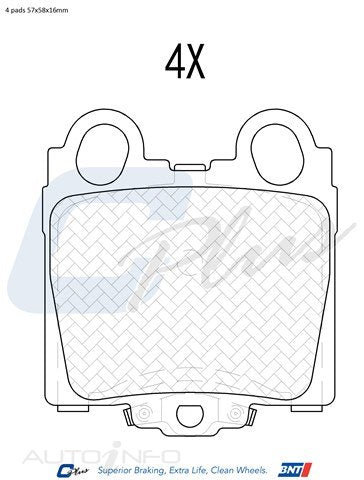 C-Plus Brake Pads Rear Toyota Lexus GS300 - DB1416CP