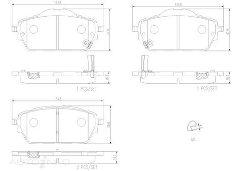 Brembo Brake Pads Front Hav H2 14-On - P33001N