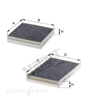 Hengst Cabin Filter Citroen Peugeot C3 207 - E2967LC-2