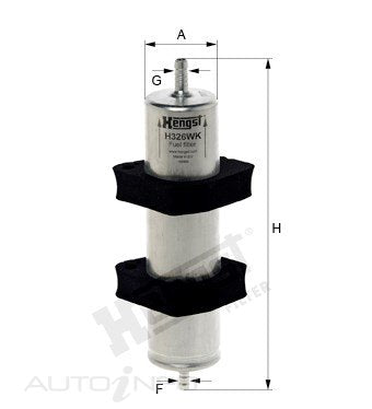 Hengst Fuel Filter Audi A4 A5 Q7 07-On Diesel - H326WK