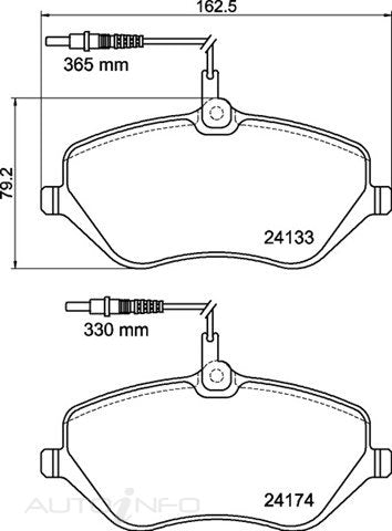 C-Plus Brake Pads Front Citroen Peugeot 04-On - MDB2700