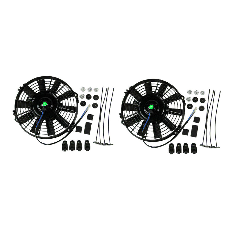 2x 9inch 12V 80W Electric Radiator Fan With Mounting Kit (Pair) to suit Holden Ast — image 1
