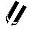 2x Black Racing Hood Stripe Decals (Pair) to suit Universal Cars — image 3
