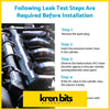 Black glossy engine valve cover with kren bits automotive logo for 6pcs diesel fuel injectors fit nissan patrol gq y60 td42