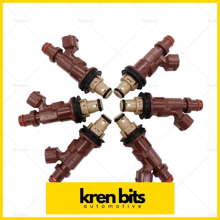 6PCS Fuel Injectors Suitable For Toyota Hilux Prado 5VZ-FE V6 3.4L 23250-62040 Kren Bits