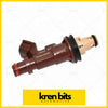 Brown plastic fuel injector with black rubber seals and red o-ring for toyota hilux prado 5vz-fe v6 3.4l part 23250-62040