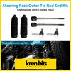 Black rubber-coated outer tie rod end kit for toyota hilux 6pcs inner rack suitable for 05-15 4wd model