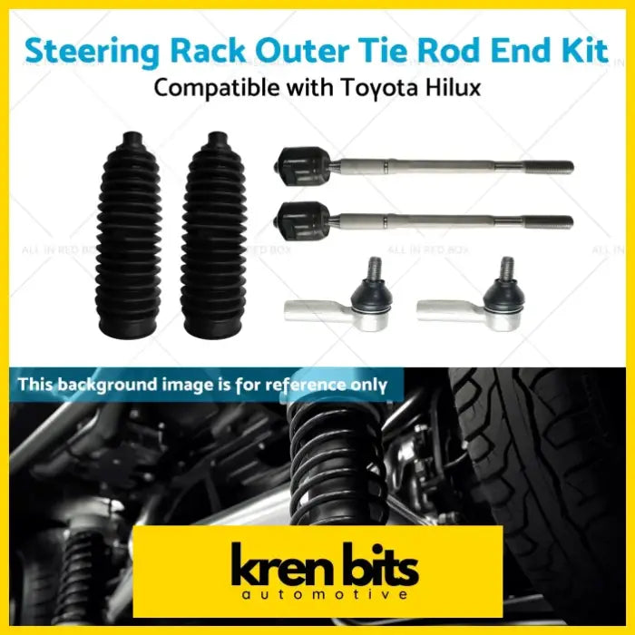 6PCS Inner Rack Tie Rod End Kit Suitablefor 05-15 Toyota Hilux 4WD - Steering & Suspension>Tie Rods Linkages