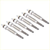 Set of six metallic ignition coils with threaded hex heads and ribbed bodies for nissan patrol gu y61 1997-2000