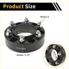 Black m12x1.5 wheel hub adapter with six silver bolts 45mm diameter for 6x139.7mm wheel spacers on Toyota 4Runner