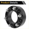 Black aftermarket 6x139.7mm wheel spacer with five silver lug nuts for Toyota 4Runner 1989-2023