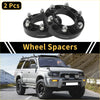 Black 6x139.7mm wheel spacers with silver m12x1.5 bolts designed for toyota 4runner vehicle modification