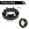 Black circular 6x139.7mm wheel spacer with six silver m12x1.5 bolts for toyota 4runner wheels
