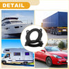 Black plastic universal mounting bracket with flared base and multiple attachment points for Toyota speaker spacer ring adaptor