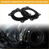 Black plastic 6x9 to 6.5 car speaker spacer rings with ribbed design and pre-drilled holes for toyota installation