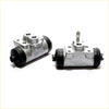 Silver-colored metal 7/8 rear brake cylinder with black rubber seals and threaded fittings for mitsubishi pajero montero sport 2.5l