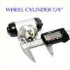 Silver metal 7/8 inch rear brake cylinder with black rubber boots for nissan bluebird 910 1979-1983