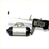 7/8 rear brake cylinder for Nissan Laurel C31 C32 in silver and black with a metallic finish showing the back side