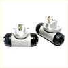 7/8 rear brake cylinder for Nissan Laurel C31/C32 with silver black metallic finish and threaded brass fittings
