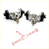 Silver metal 7/8 rear wheel brake cylinder with black rubber parts for nissan navara d21 ka24e vg30e shown from back side