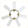 White plastic 7-blade cooling radiator fan with brass hub for nissan navara d22 yd25 1997-2004