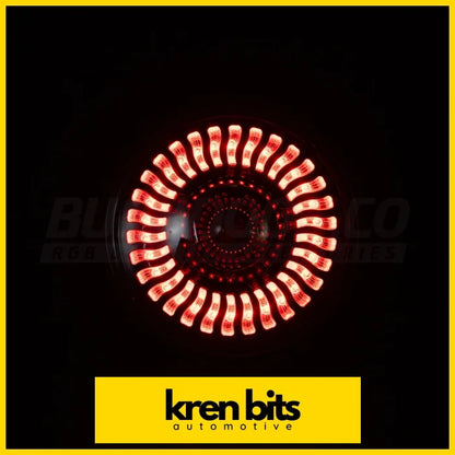 7’’ ’Firewheel’ Led Colour Chasing Headlights