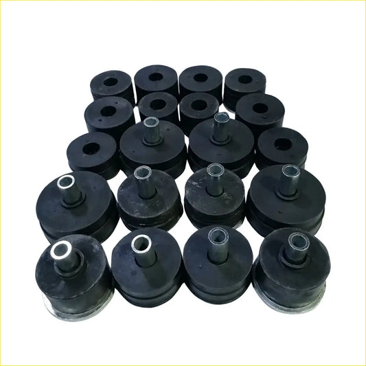 Black rubber engine mount bushings with metal inserts from 70 series front and rear suspension bush kit for 70 prado
